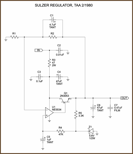 Sulzer regulator schematic